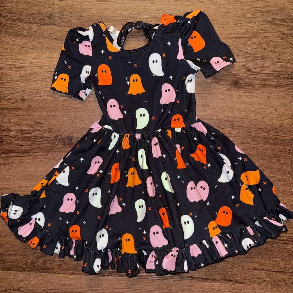 Little Stocking Co. Girlhood Spooky Ghost Dress (3T)